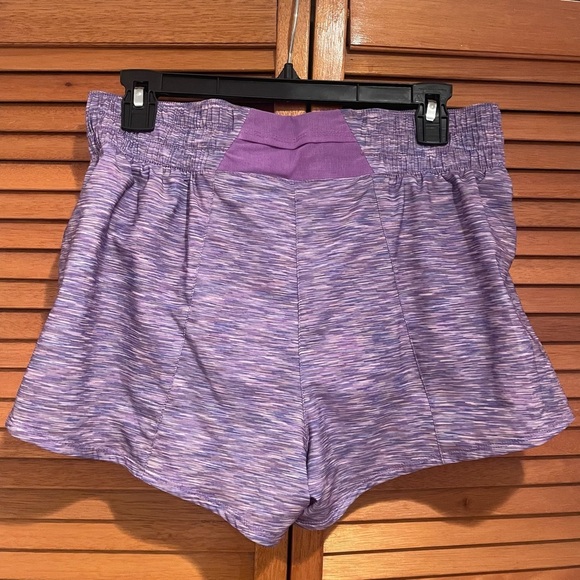 Nike Women’s One Dri-Fit Mid-Rise 3” Brief Lined Purple SpaceDye Shorts Sz M - Picture 5 of 8